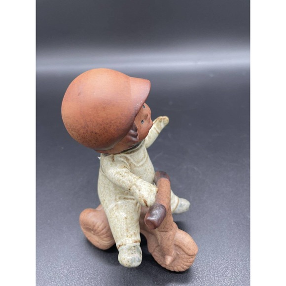 UCTCI Boy Riding Tricycle Stoneware Made In Japan - Picture 5 of 7